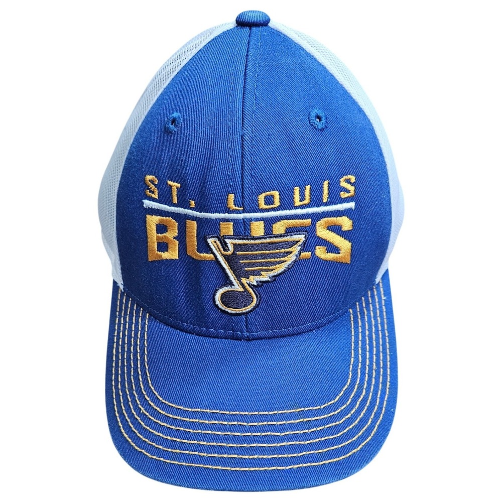NHL St. Louis Blues Youth Trucker Hat Blue White Snapback Mesh Meshback Cap